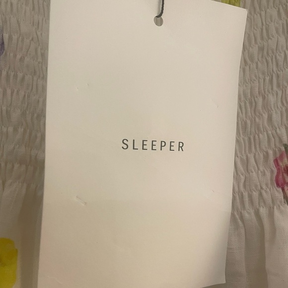 Sleeper Atlanta Pansies Smocked Bodice Midi Dress - Picture 9 of 14